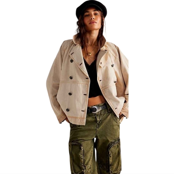 We The Free Jackets & Blazers - Free People We The Free Viva Surplus Jacket In Morning Oat Size Medium NEW